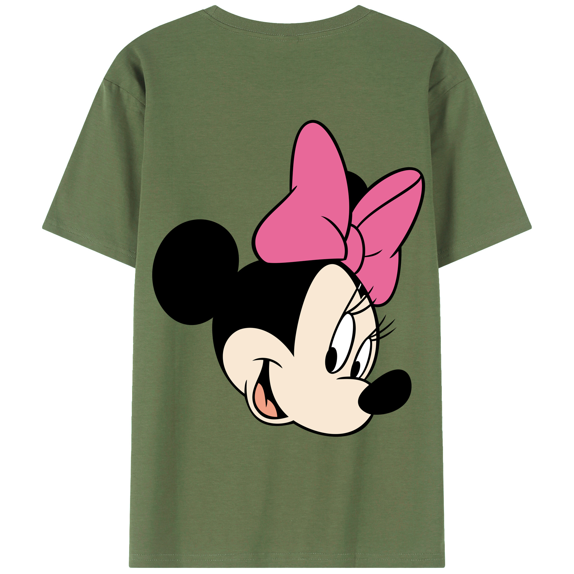 ミッキーマウス Mickey Mouse 綿100％ メンズ半袖Tシャツ（バックプリント） 通気性